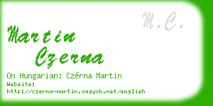 martin czerna business card